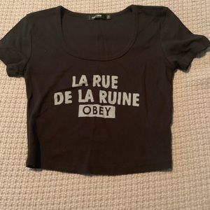 Obey crop top, large